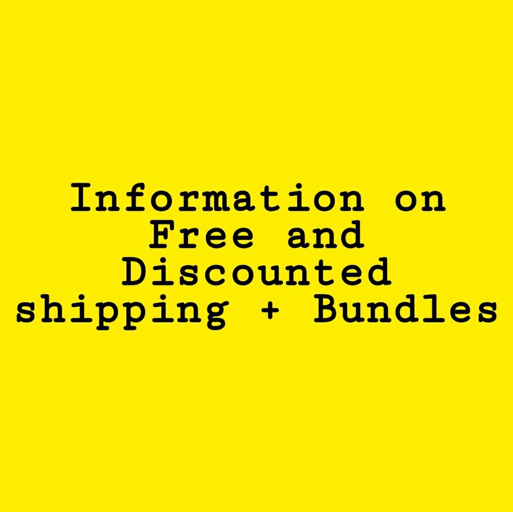Shipping and discount info